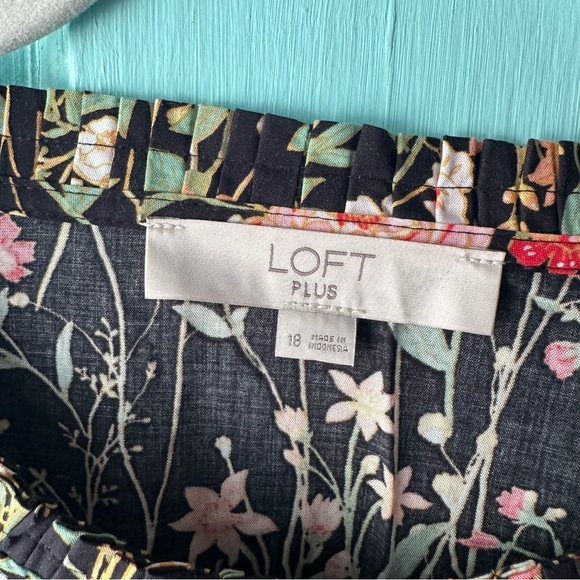 LOFT Floral Button Dress - 18 - Picture 2 of 8